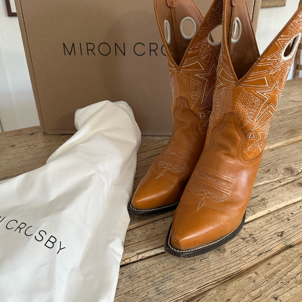 Miron Crosby Cleo boots in sienna - Picture 3 of 4
